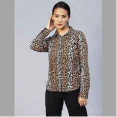 Rigo Women's Cotton Animal Print Full Sleeves Shirt